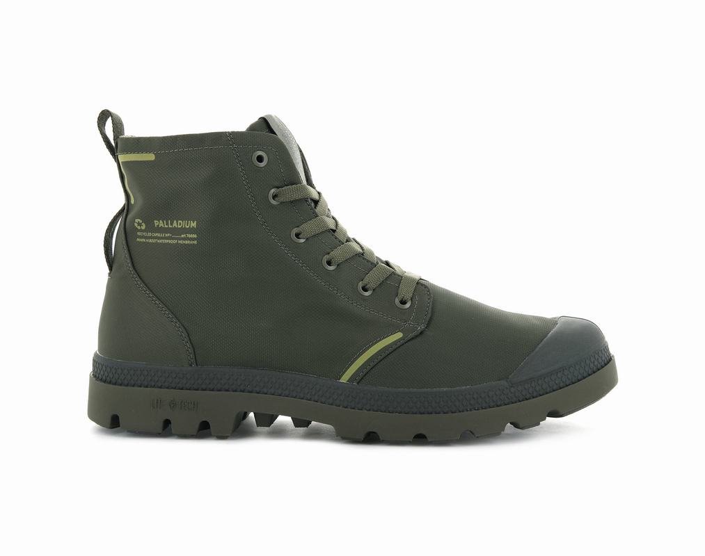 Palladium Pampa Lite+ Recycle Wp+ Women's Waterproof Boots Green (JFUE34107)